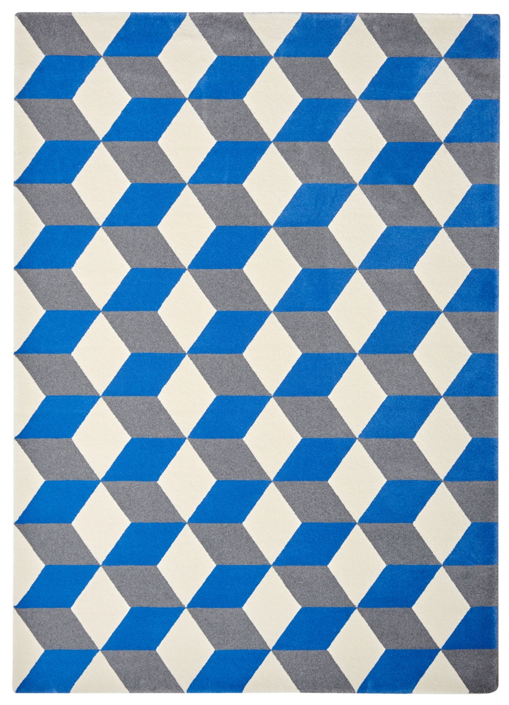 Cube Rug - Blue / Grey - 170 x 240 cm